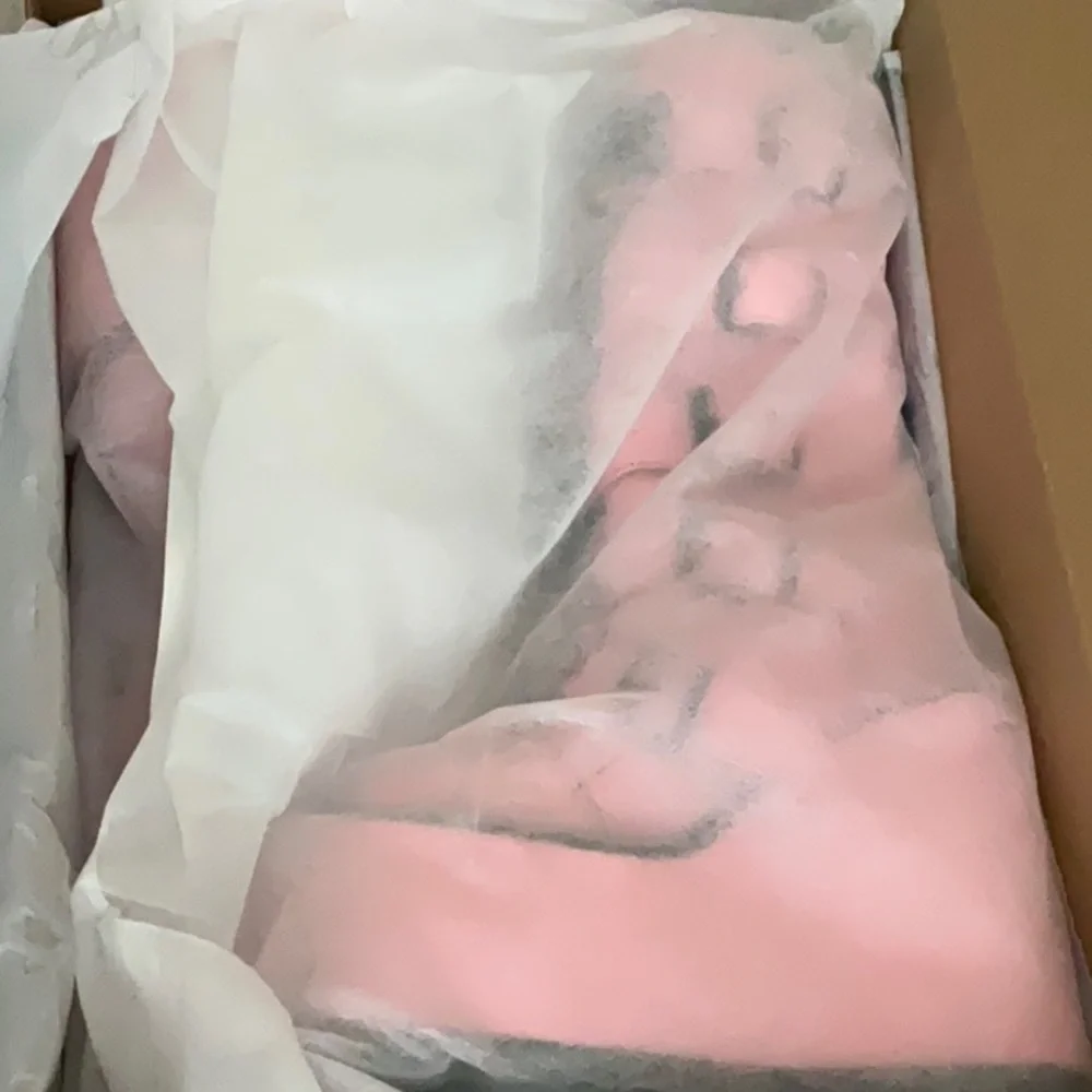 NIB Y.R.U. Pink Dune Skull Platform Boots